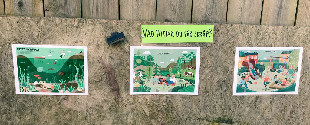 MariaHagg's tweet photo. Våra fokusveckor på #hållbarutveckling och att ”rädda världen” har börjat! Vi källsorterar, plockar skräp, läser sagor o tittar på film för att lära oss hur vi ska ta hand om vår miljö. Vi spelar ”skräpspel” dokumenterar och mycket mer. #HållSverigeRent #trummansförskola #solskol https://t.co/jzxjOcuGa2