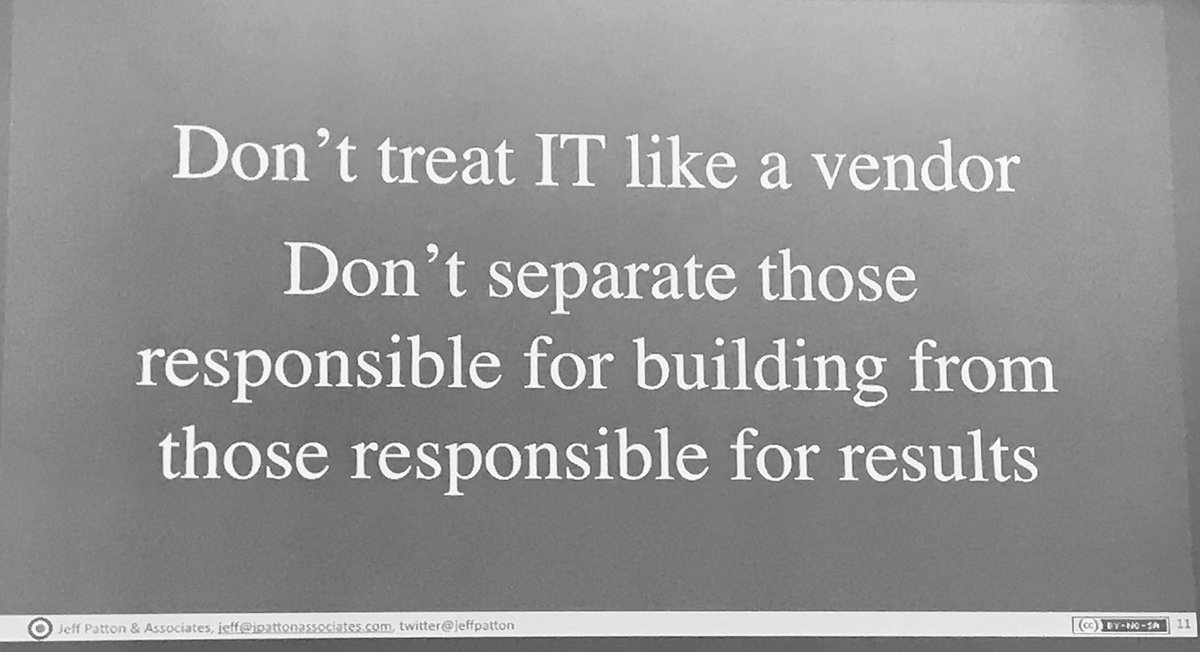 WernerWeiss13's tweet photo. True story, bro!
#agilemunich #jeffpatton https://t.co/wb9Ua4jJTP