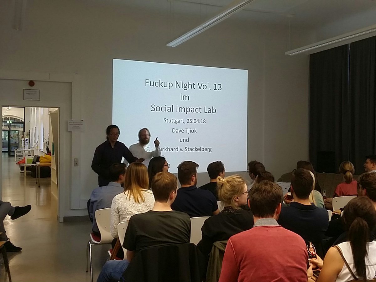 Nun #ChillChoc beim <a href="/FUN_Stuttgart/">FuckUp Nights Stgt</a> im <a href="/SILStgt/">SocialImpactLab_Stgt</a>!