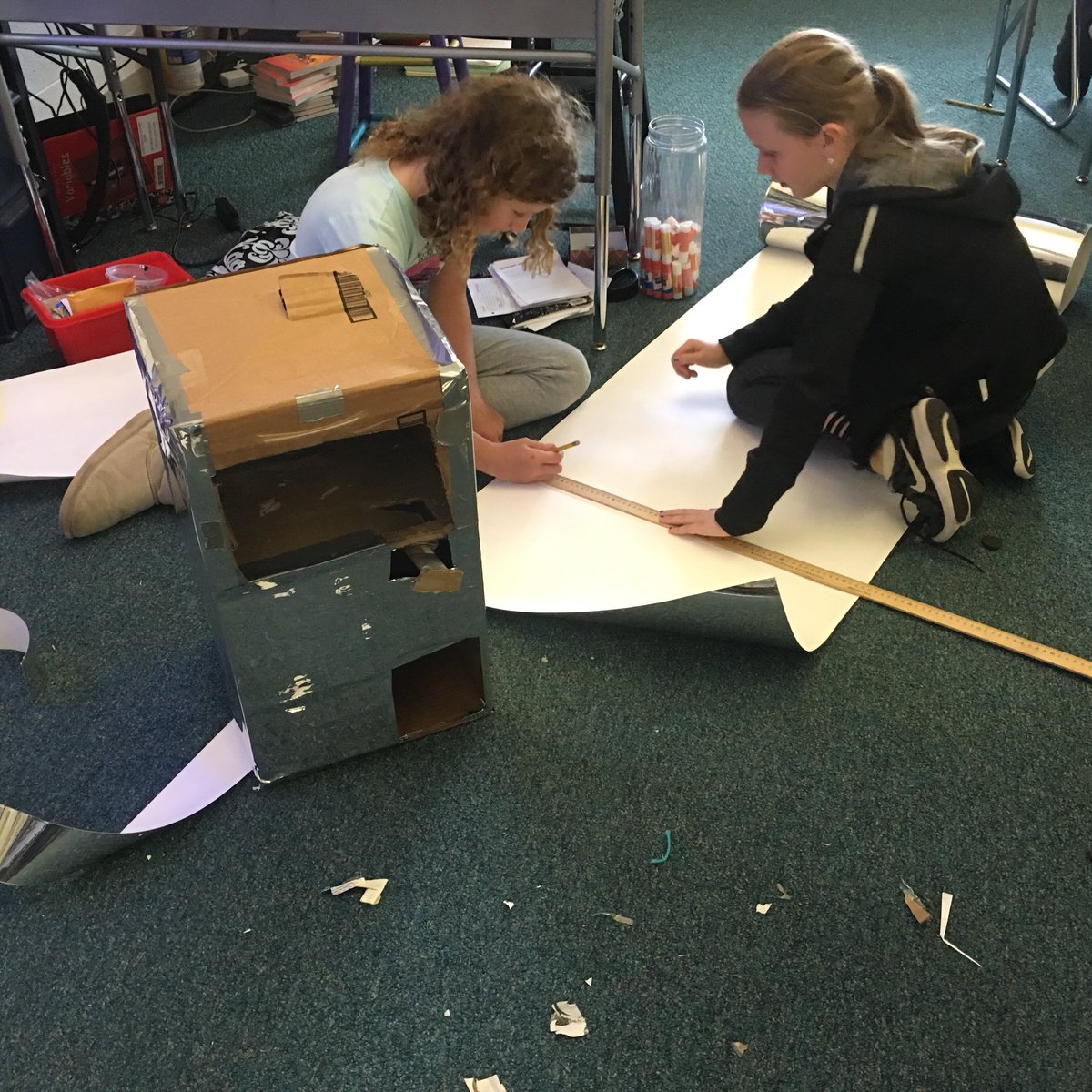 Ms_Burrill's tweet photo. Our innovative ideas are becoming a reality! Our math and science skills are a plus!!! @HWE_Hawks https://t.co/ImVm5A5d4F