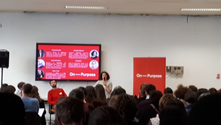 AliceMagand's tweet photo. @Enercoop_SCIC @OnPurposeFR Amandine Albizzati nous parle de gouvernance partagée et l'importance de savoir d'où vient ce que nous achetons https://t.co/19Pp4Yl0sg