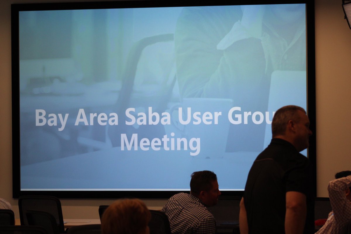 CSharmaHalogen's tweet photo. Lots at excitement at the Saba Bay Area User Group Meeting!  @sabasoftware @SabaSupport https://t.co/KLdCqEbNN9