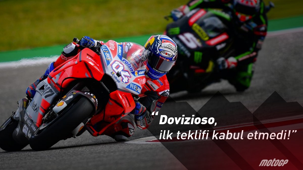 MotoTurkce's tweet photo. https://t.co/TMJBtmUG43, Andrea Dovizioso'nun "#Ducati'nin ilk teklifini kabul etmediğini" aktardı. Dovizioso, Lorenzo ve kendi başarılarını karşılaştırarak, aldığı ücrette değişiklik yapılmasını bekliyor. #Suzuki'nin Lorenzo'ya olan ilgisi bu konuyu nasıl etkilecek? #MotoGP https://t.co/BktgQk01jG