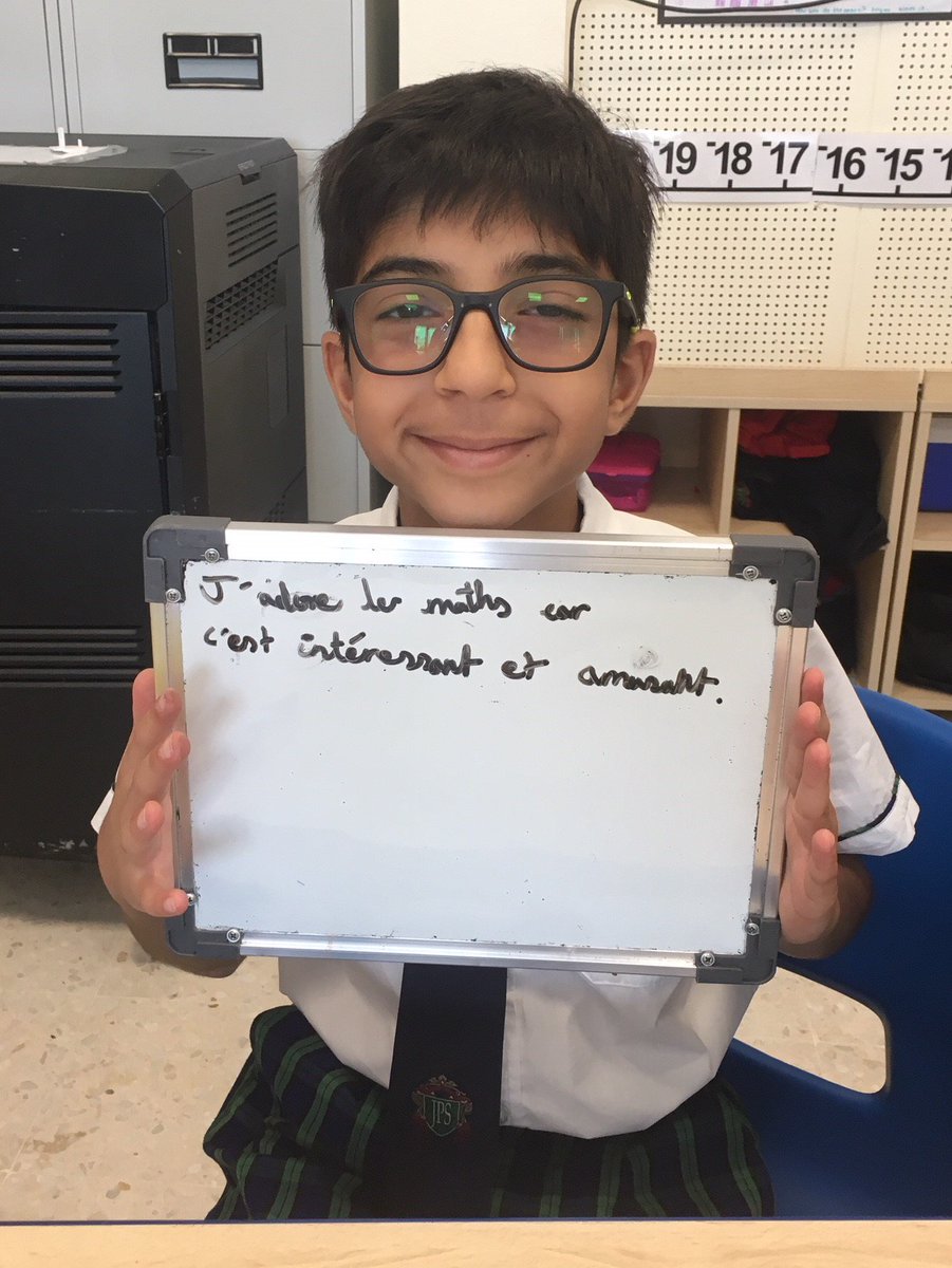 JPS_French's tweet photo. Tu aimes les maths? ➗➖➕🇫🇷We asked Year 6 and this is what they said... 😀 @JPS_Year6 @JPS_French #JPSmaths #JPSmathsday https://t.co/8G30GdABjv