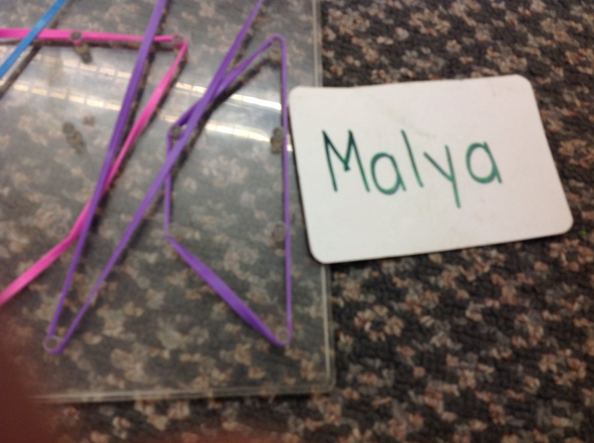 OgdenRoom6's tweet photo. Take a look at some of the shapes we can create using colourful elastic bands on our geoboards https://t.co/mArwMPMCYd