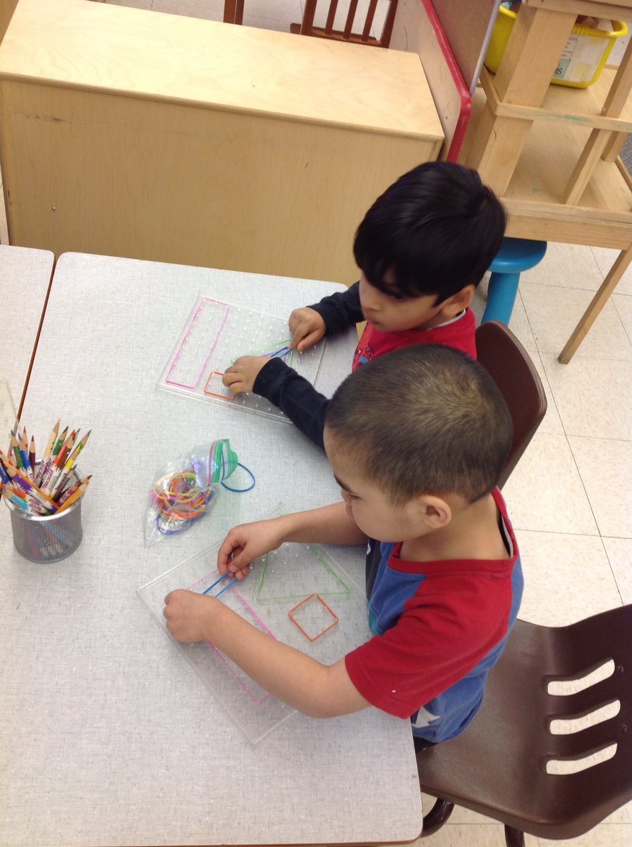 OgdenRoom6's tweet photo. Take a look at some of the shapes we can create using colourful elastic bands on our geoboards https://t.co/mArwMPMCYd