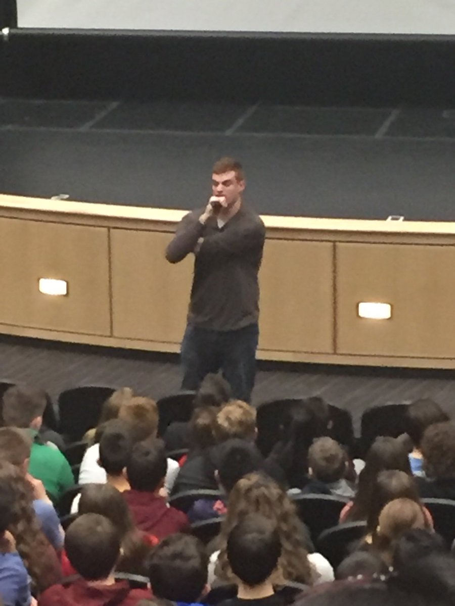 Mrs_Stats's tweet photo. “If not you than who?” Great assembly today with Kevin Laue.  Thank you for letting us join your pirate army! @NRMSchool https://t.co/xzgBGPEdKu