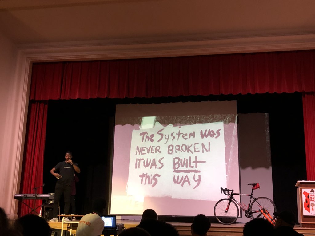 msbekiaris's tweet image. “The system was never broken. It was BUILT this way.” Curtis Carmichael! Awesome talk! #LetsRise #CSSN #AntiBullying