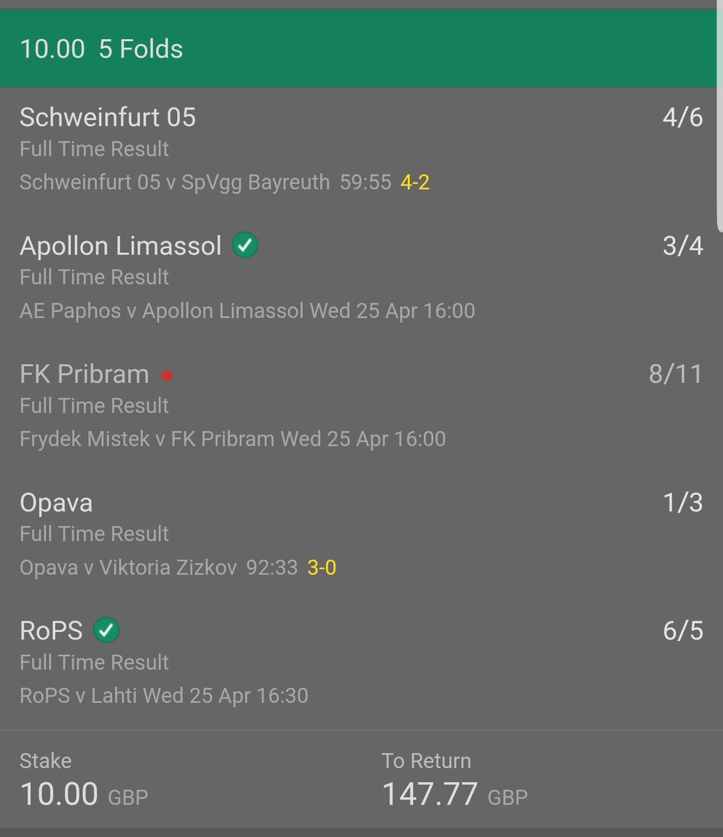 Topdrawertips_'s tweet photo. Evening all, 3 Acca's today... 1 winner posted earlier and 2 currently inplay but have failed by a single bet so far. 🙈Gutted about this one, would have been a lovely return.... ah well!  👊🏾
#topdrawer #tipster #football #profit #bank #gambleaware #gambleresponsibly #soccer https://t.co/7eFgpLDBEY
