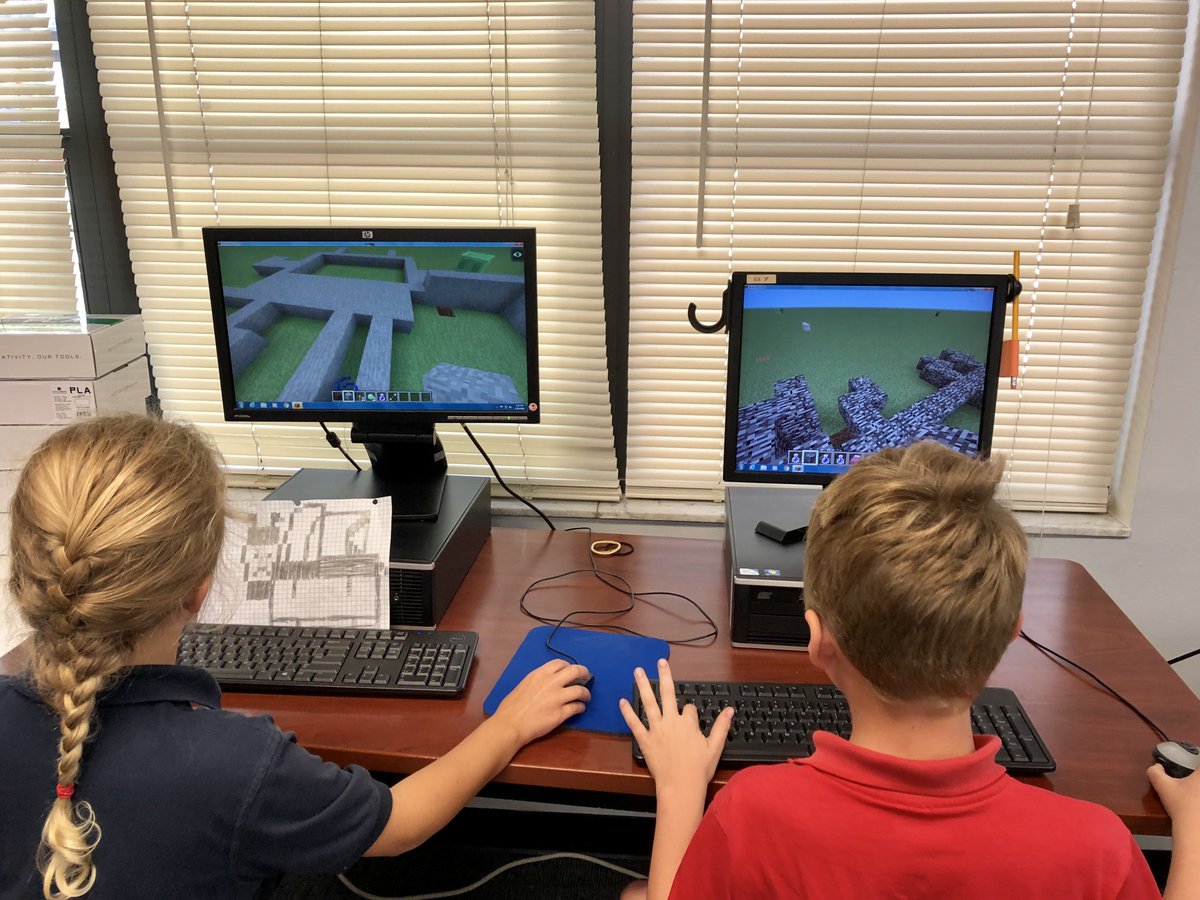 SEA_Today's tweet photo. 2nd Grade has been working on an insect unit in Science and used Minecraft to create an insect print on the 3-D Printer. They then put it into a diorama and did a presentation. STEAM at work. https://t.co/U2vNh9h2Tc
