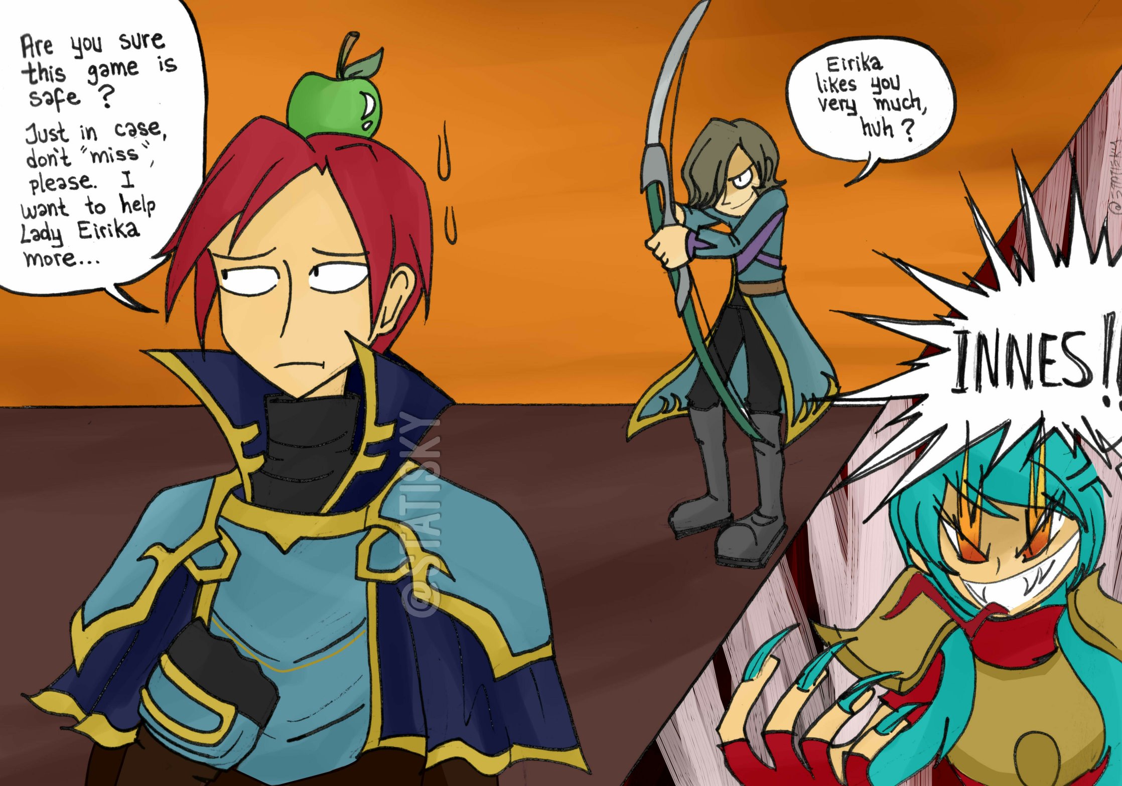 Sτατ on X: "#FireEmblemHeroes #FEH Seth, Innes and Eirika. Good friends.  https://t.co/3TYqURA32m" / X