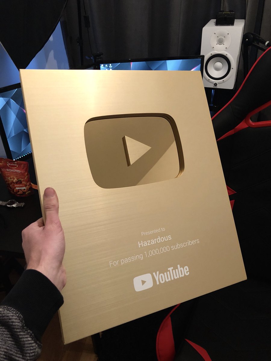 Hazardous Ayyyy Got The 1 Mil Plaque Today Super Fast Delivery Also Love The New Sleek Design Teamyoutube Hazardous Ayyyy Got The 1 Mil Plaque Today Super Fast Delivery Also Love The New Sleek Design Teamyoutube