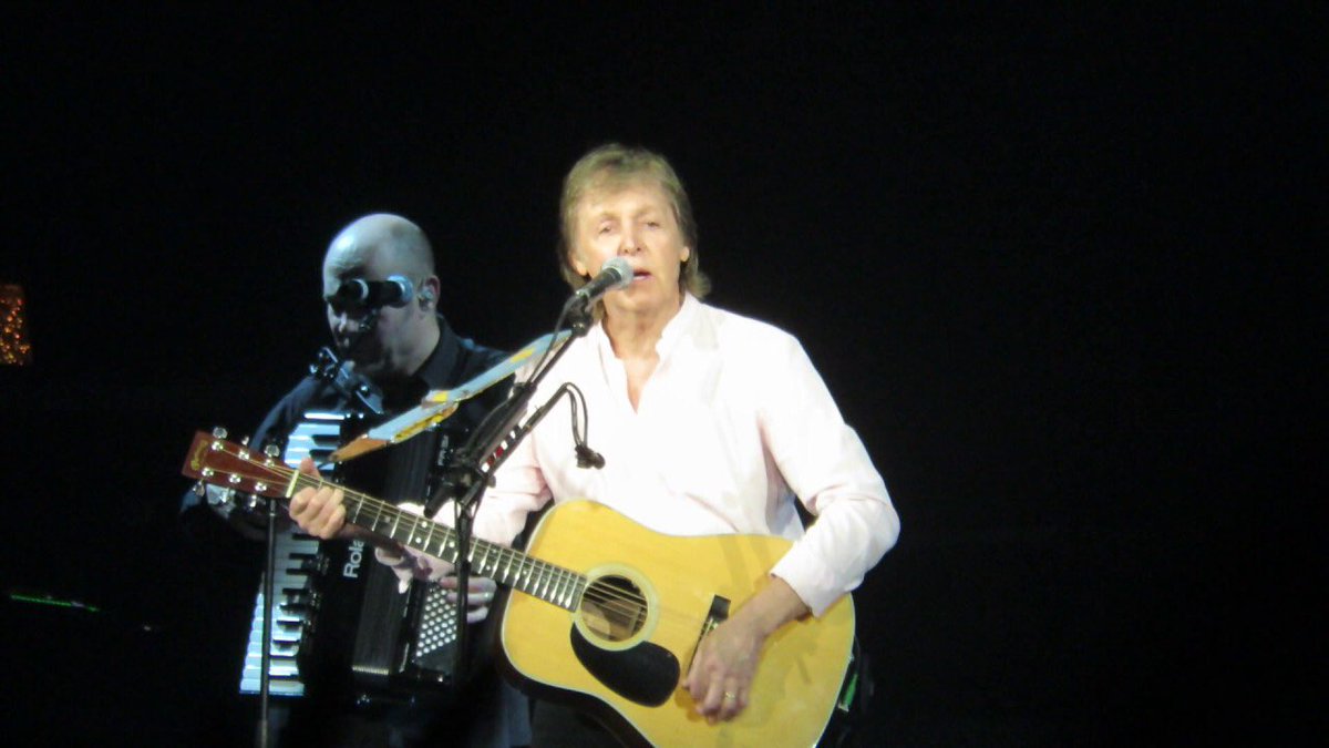 Today965655791's tweet photo. One of the legendary British musicians who changed the way we live @PaulMcCartney appears live in concert on this day in 2017 as part of his #OneOnOneTour in  Nippon Budokan Tokyo Japan https://t.co/JrKMPlsr3c