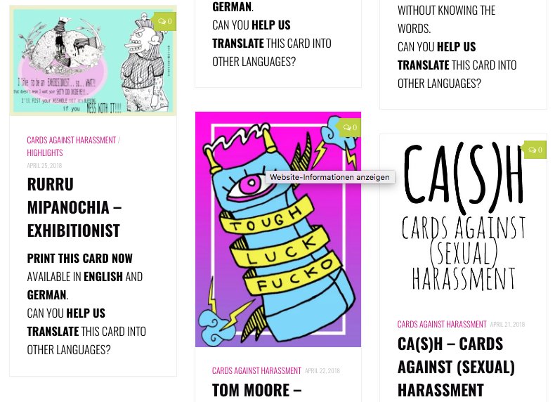 mygenerouslife's tweet photo. https://t.co/HBGdAsYYpZ Download your cards against harassment now! #cardsagainstequality #endsh #endharassment #stwts #streetharassment https://t.co/3bFVLpEqgX