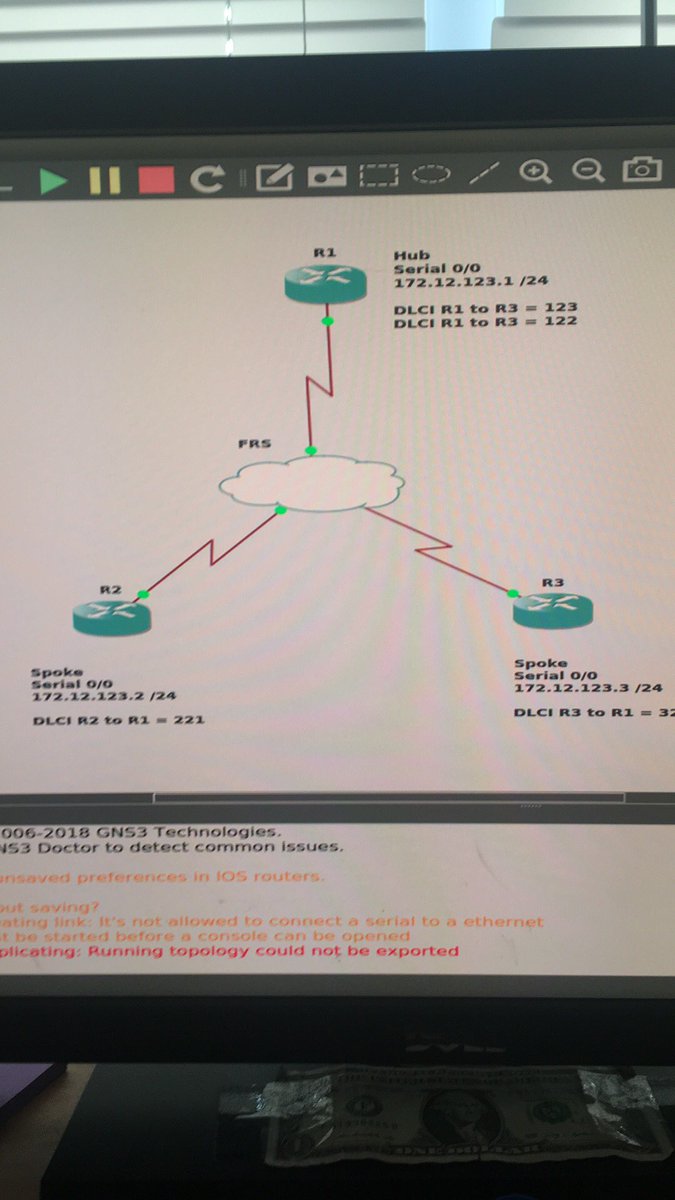 CLiSoldier's tweet image. #WANWednesday #FrameRelay with @GNS3 #LabEverday #CCNA #CCNP #CCIE #ciscolearningnetwork #cisco #ciscocerts #GNS3