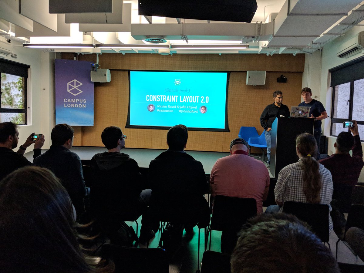 anikiki00's tweet image. Ready to learn more about #ConstraintLayout from @camaelon & @johnhoford 
@londroid #googlecampus