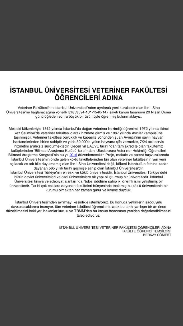 SaintPierce23's tweet photo. #tasarıüniversitedengeçmez  #İÜVeterinerFakültesineDokunma
#VeterinerFakültesineDokunma
#iütarihtirsahipçık
#ÜniversitemeDokunma 
Sesimizi çıkarmamıza yardım edin!
@cediosman @FurkanKorkmazFK @semiherden_9 @sinanguler @melihmahmutoglu @AnadoluEfesSK @FBBasketbol  @GSBasketbol https://t.co/xb6EsL0Sa3