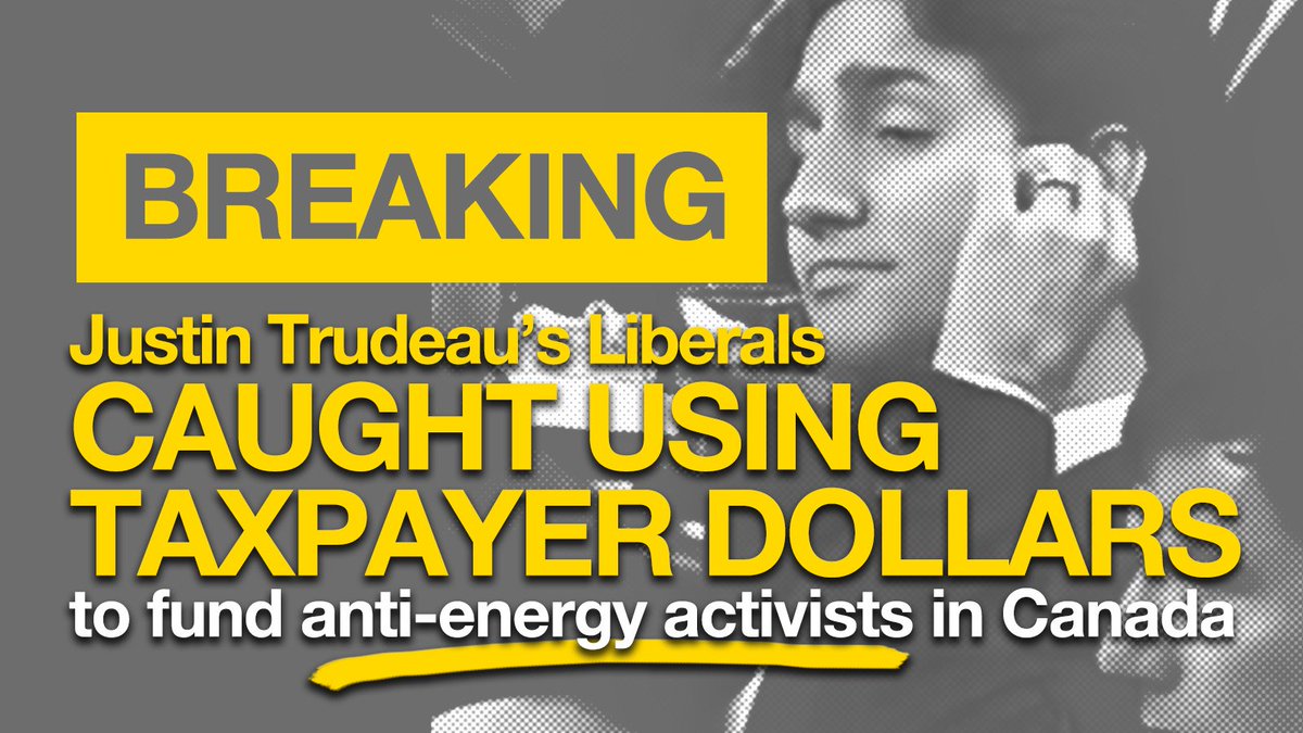 AndrewScheer's tweet photo. BREAKING NEWS: Justin Trudeau’s Liberals have been caught using taxpayer dollars to fund anti-energy activists right here in Canada. WATCH QP LIVE as I grill the Prime Minister over this outrageous news: https://t.co/hoDDxZEb40 https://t.co/IHzAkFKgbj