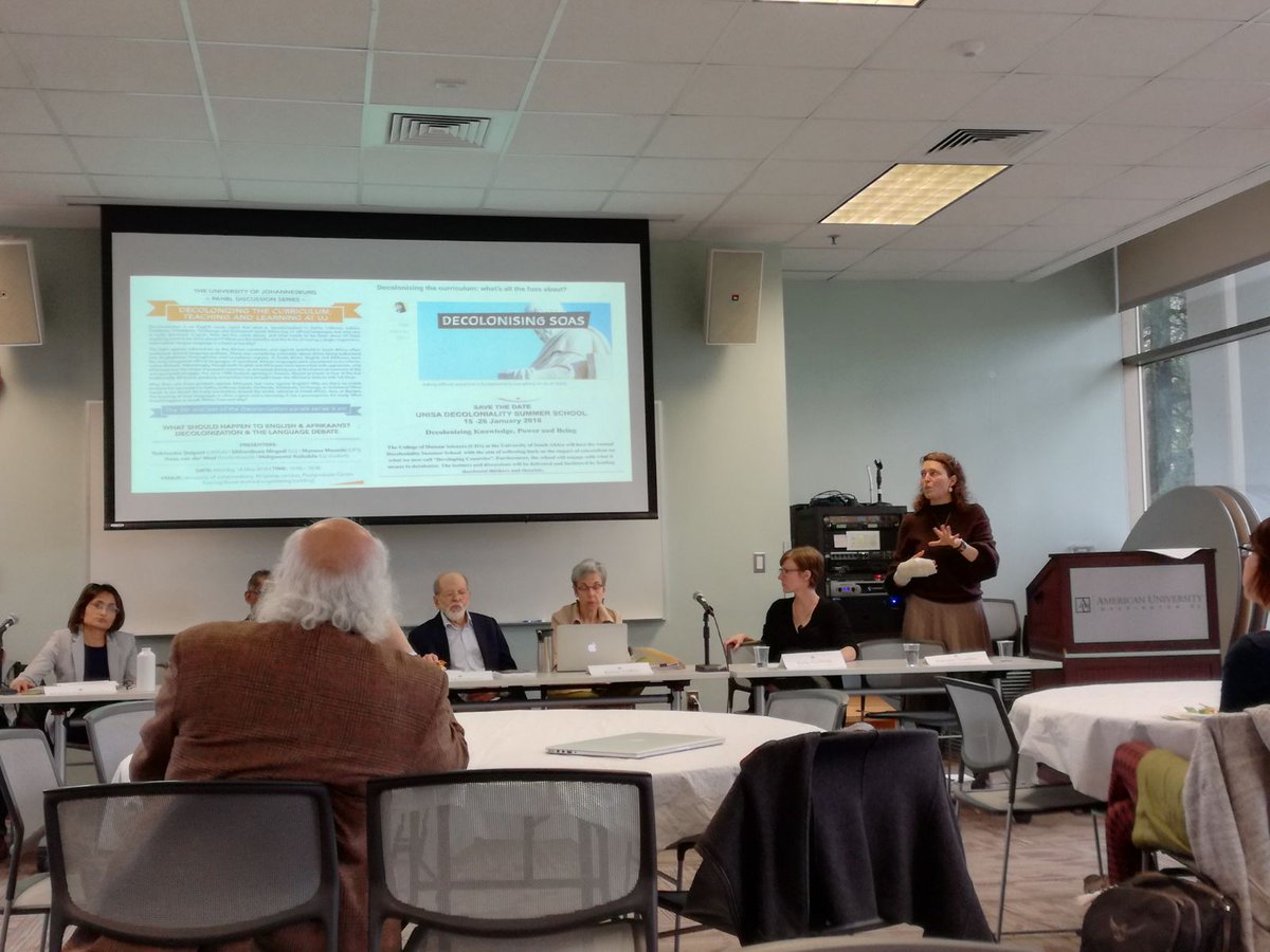 #Decolonizing university curriculum is about #mentally #emancipation. 
The 1st #technology people need is #hearing cause we are dealing with hidden histories. What do you do to decolonize the #academia? 
Thank you <a href="/AmericanU/">American University</a>  @CTRL_AU for sharing open minded #ideas