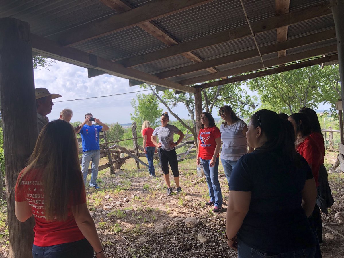 NISDValadez's tweet photo. Kallison Ranch visit!! Love seeing and experiencing the history of our school! #LeadtheCharge #Kallison https://t.co/W4oGx0yagA
