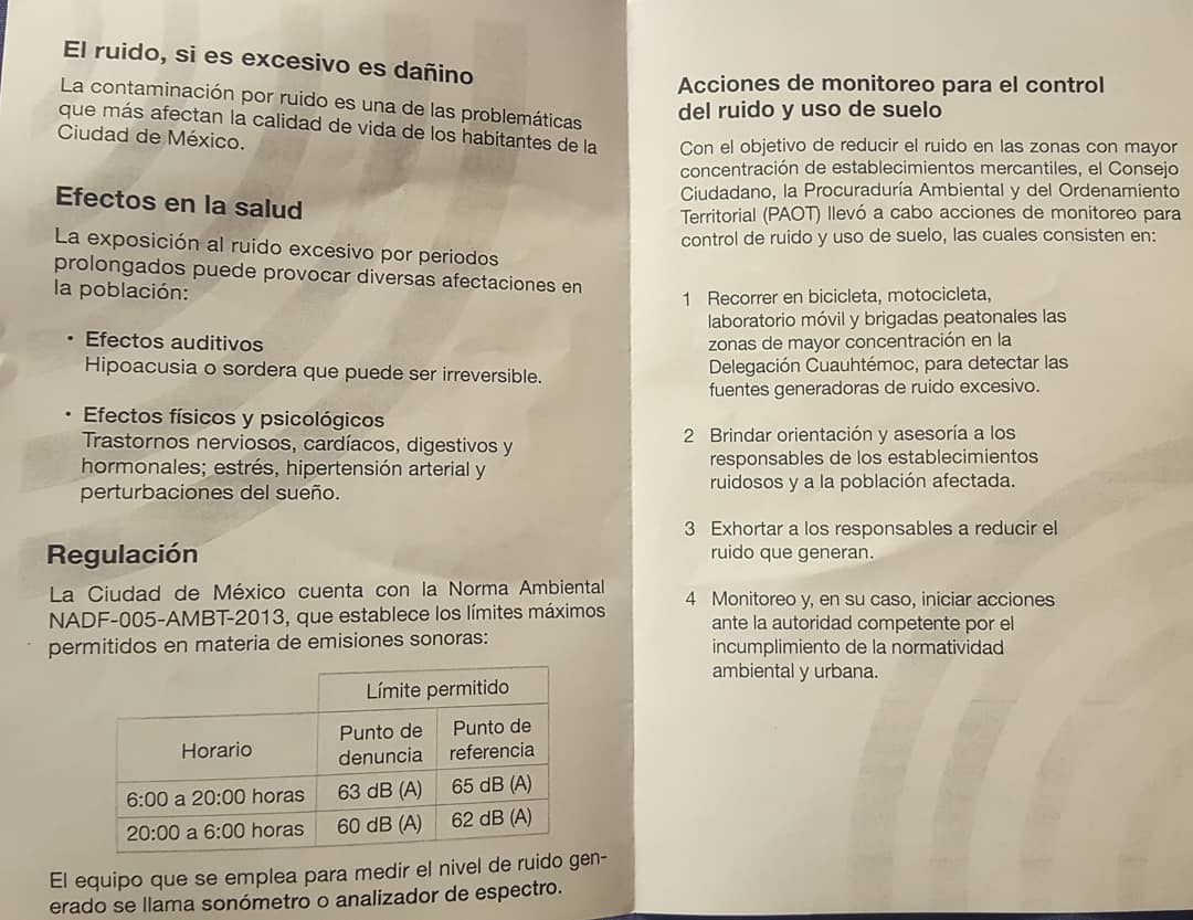 Lore18600443's tweet photo. Día Internacional de la lucha contra el RUIDO @PAOTmx  @SEDEMA_CDMX @FEDAPURNAM  @abogadodelruido porqué algún día se respeten los derechos de los vecinos de la Roma Norte a poder dormir y descansar sin ruido excesivo de antros y congales. https://t.co/fnqIs4xAkn