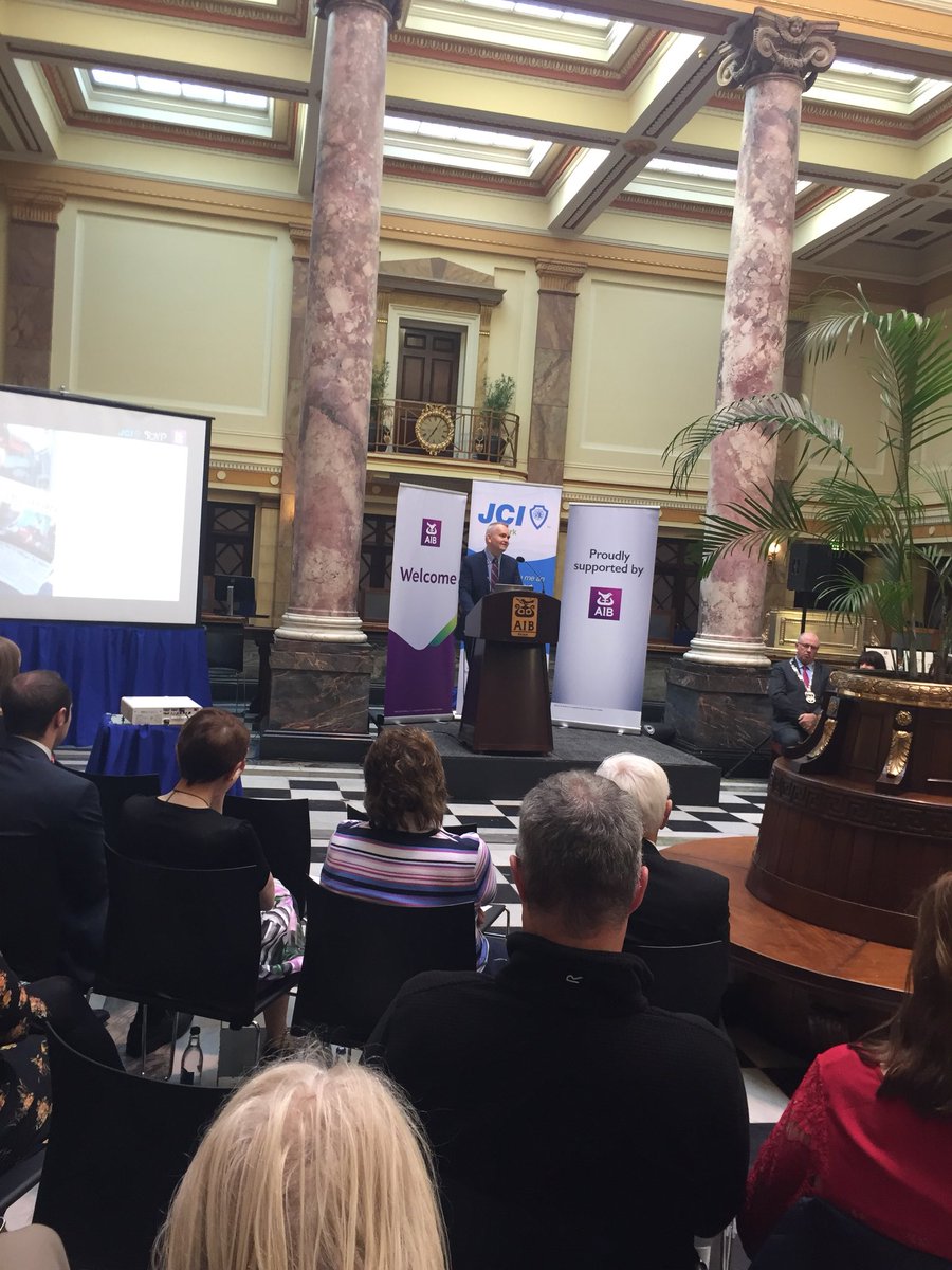 Vickicrean's tweet photo. Fantastic address from Kevin Cullinane @CorkAirport @JCICork TOYP Awards 2018 @AIBBiz 66 South Mall Cork . @markfitzh @AIBIreland @AIBBiz @Kathlynch2 @ekelleher_ @tallulah41 @Rockwardine @Kathlynch2 @OonaghC_AIB @rosemary_mc https://t.co/xIAEOyzHNt
