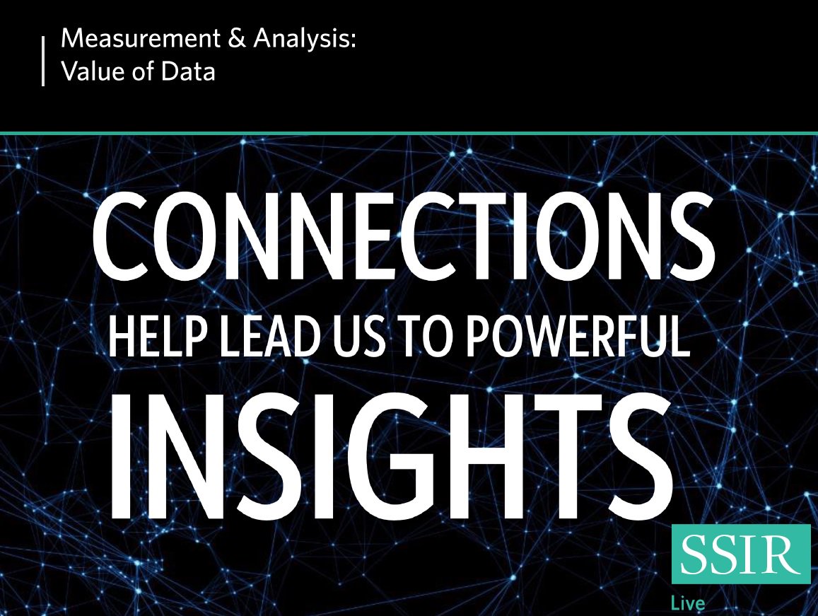 SSIReview's tweet photo. A simple, but important reminder about the value of data.
#SSIRLive #CriticalFunctions #MeasurementAnalysis @dheyman @SMacLaughlin https://t.co/7sjN5PGrHQ