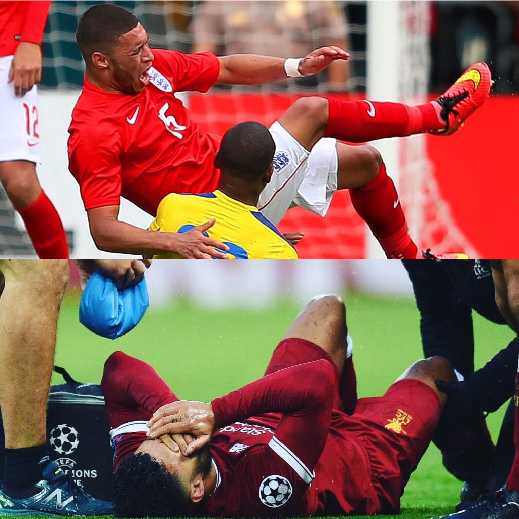 Mundialistas's tweet photo. En el 2014, dos semanas antes del Mundial, Chamberlain sufrió de una lesión en un amistoso que lo dejó fuera.

Hoy, en el mejor momento de su carrera, se confirma que una nueva lesión lo dejará 3 meses fuera, haciendo que de nuevo se pierda el Mundial.

El fútbol puede ser cruel. https://t.co/Tca6mXVCZz