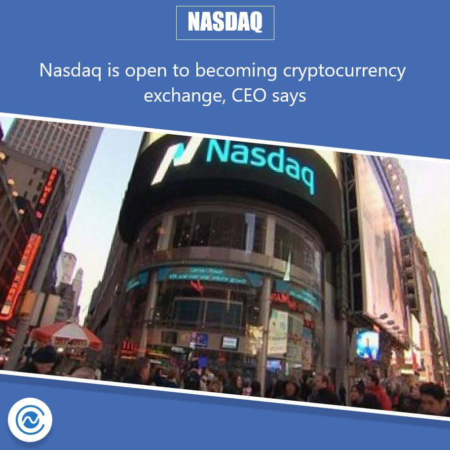coinavy_io's tweet photo. 🔔@Nasdaq opens up to becoming cryptocurrency exchange! $ETH $USD #cryptocurrency #cryptocurrencynews #nasdaq https://t.co/cQGABdfxIi
