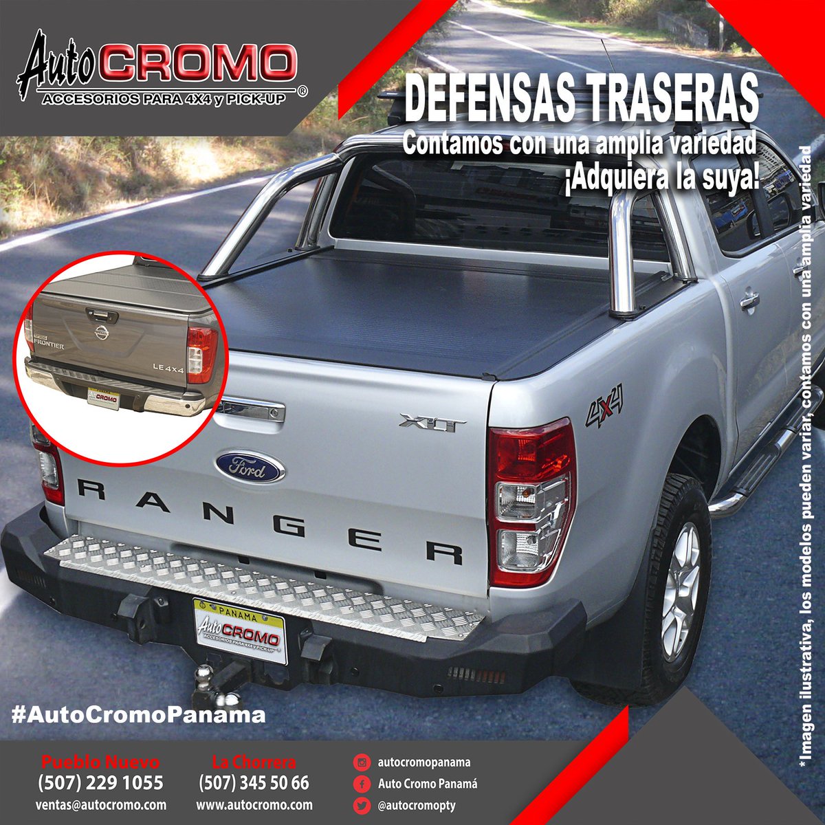 autocromopty's tweet photo. Tenemos las mejores defensas para su vehículo, contamos con una amplia variedad, ¡Adquiera la suya!
#AutoCromo #Accesorios #Defensas #Traseras #DefensasTraseras #4x4 #PickUp #Sedan #Panamá #Chorrera #Expertos #Instalación #Aventureros #Viajeros #Garantía #Calidad #Panama4x4 https://t.co/JGM3cseRrd