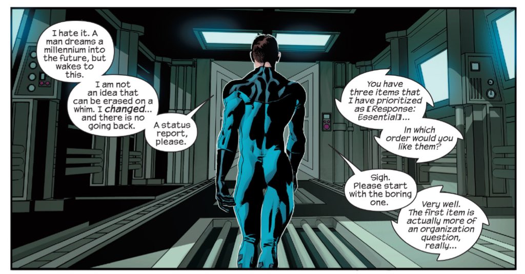 And yet more creations raging against their creators. Hickman's big theme.(Avengers #41.)