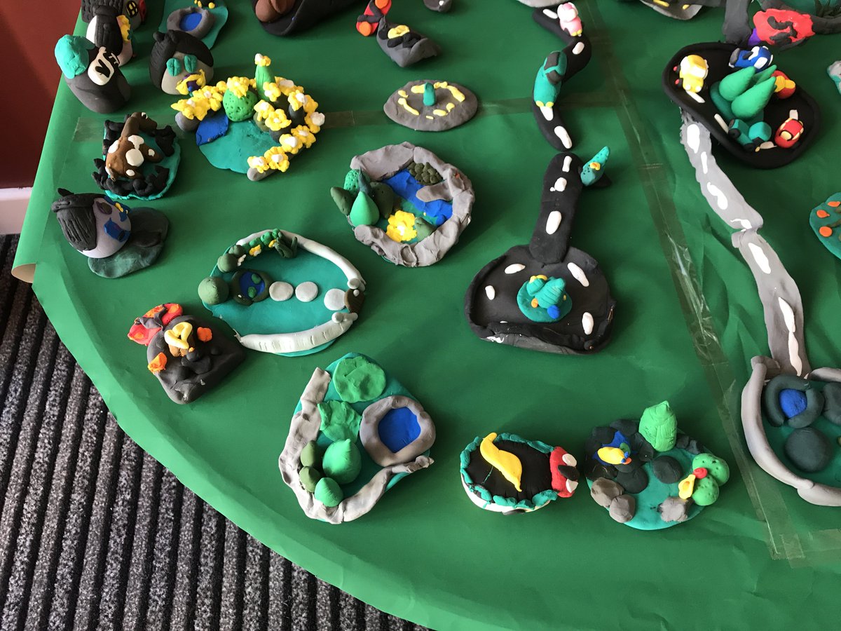stcanicesps's tweet image. As part of our Shared Education project with St Marys Gortnahey and Drumrane PS, the Primary 3 boys and girls made a village using jumping clay!
