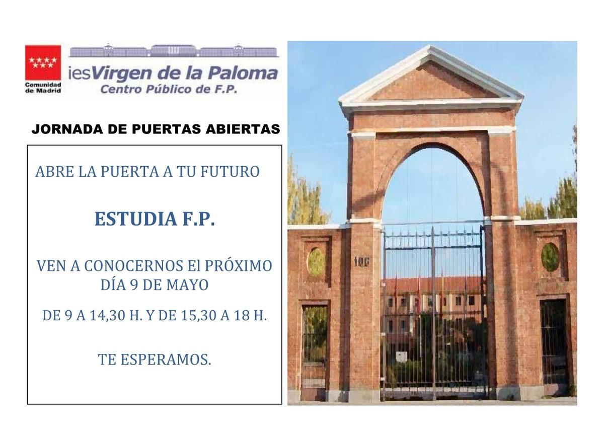 palomaFP_'s tweet photo. Si quieres conocernos, el próximo día 9 de mayo estaremos encantados de enseñarte qué hacemos en el Centro, y podrás participar en las actividades que hemos programado para ese día. https://t.co/9HzOYWJ2KP