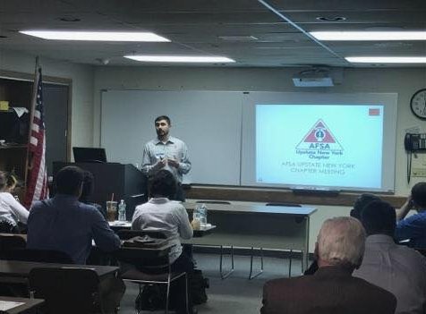 AFSA's tweet photo. Congratulations to our newest chapter: the Upstate NY Chapter. Nearly 30 members joined us for the Chapter’s inaugural meeting yesterday in Endicott, NY. Bradley Elliott, AFSA Director of Member Services, was on hand to help launch this chapter! #AFSAChapters https://t.co/8jfcHOkiiE