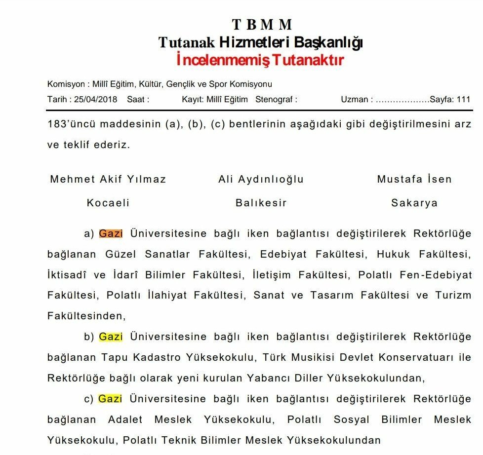 Gazi Tıp ve Diş Hekimliği Fakülteleri Tasarıdan Çıkarıldı. Arkadaşlarımızı zaferlerinden dolayı tebrik eder, bizlere desteklerinin devam etmesini bekleriz. 
#gaziyesahipcık 
#GaziUEniversitesineDokunma 
#tasarıueniversitedengecmez