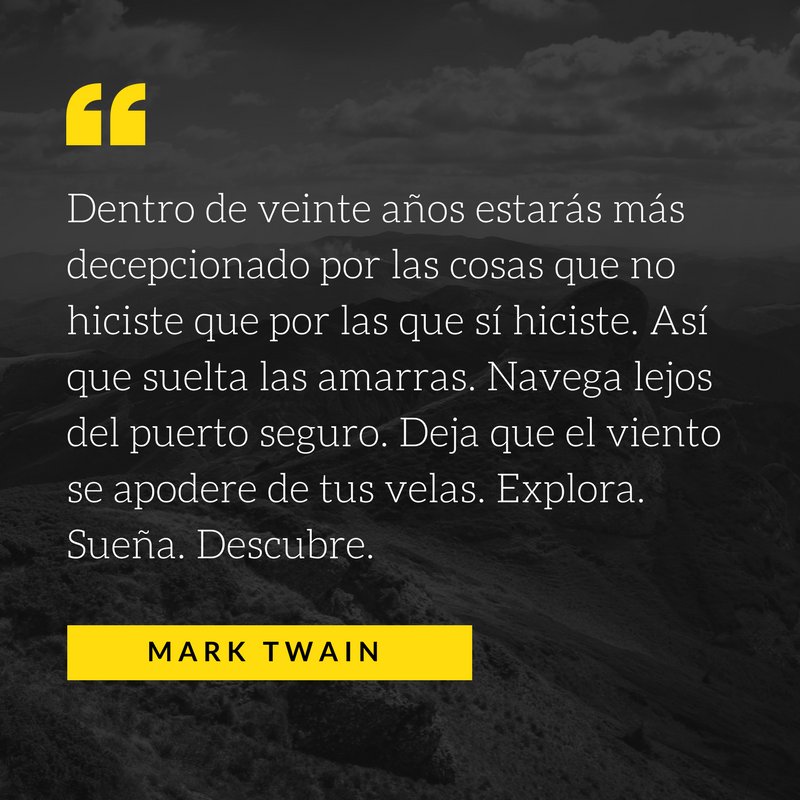 Explora. Sueña. Descubre...Hoy es el día!
 #FrasesCélebres