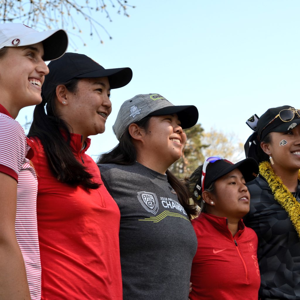 UCLAWomensGolf's tweet photo. Congrats to our 4 Bruins named to the 2018 #PAC12golf All-Conference Team! We are extremely proud of your hard work!

First Team: Lilia Vu, Patty Tavatanakit, Mariel Galdiano
Honorable Mention: Beth Wu https://t.co/lwVDxRSeEK