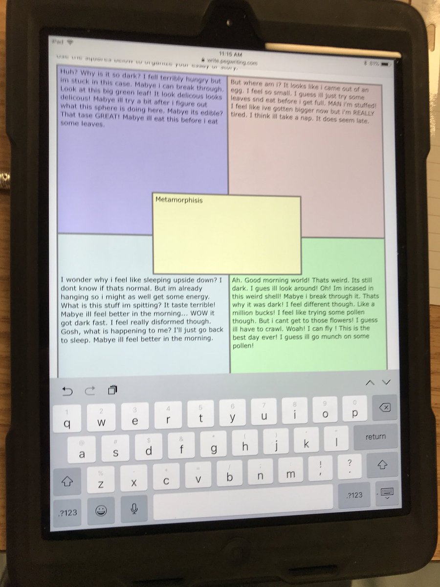 delatorretech's tweet photo. MCE 4th graders trying out a new way of writing with PegWriting. #tryingsomethingnew #gvrox https://t.co/qfzkXbRmPf