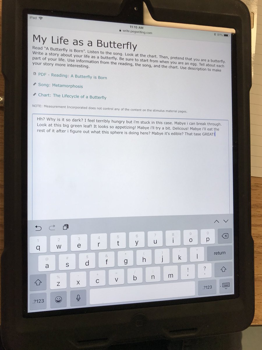 delatorretech's tweet photo. MCE 4th graders trying out a new way of writing with PegWriting. #tryingsomethingnew #gvrox https://t.co/qfzkXbRmPf