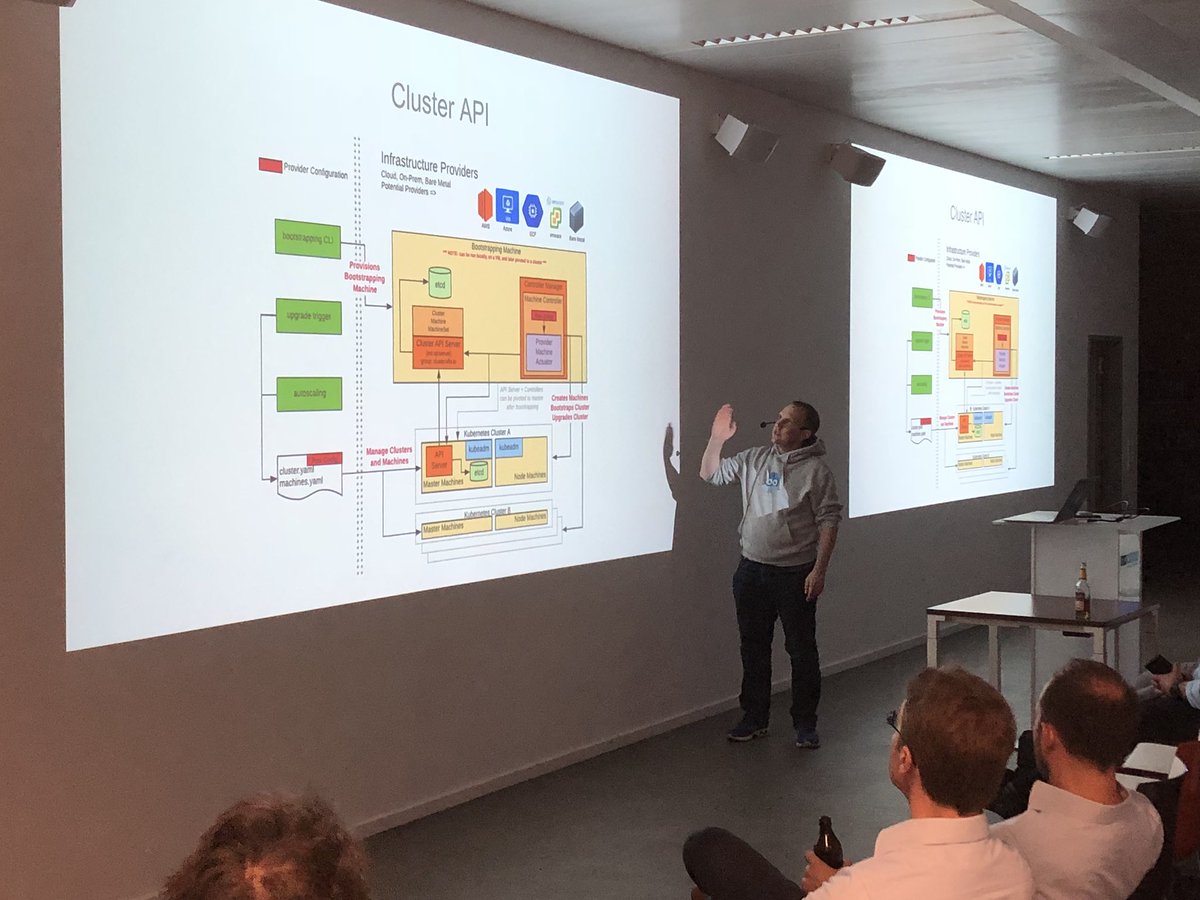 adersberger's tweet image. @HrScheele @Loodse on Cluster API: machines and cluster as first-class citizen within #kubernetes. CaaS eats IaaS. #cloudnativenerd