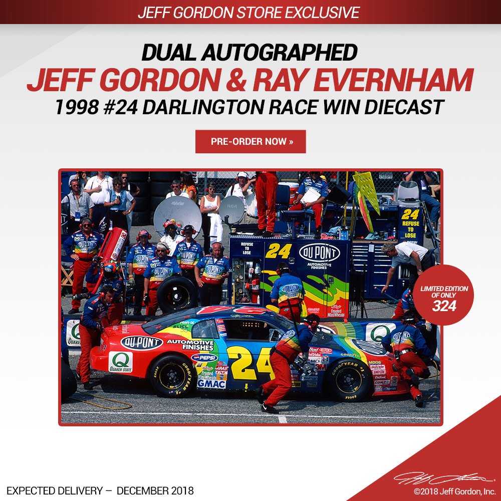 jeff gordon autographed diecast