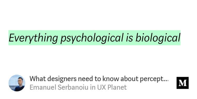 “What designers need to know about perception” by Emanuel Serbanoiu #ux #cuxd #psychology    uxplanet.org/what-designers…