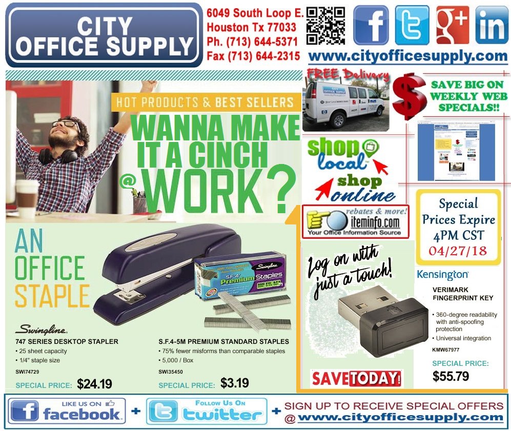 cityos's tweet photo. #WannaBeWednesday! #WannaMake #Work #ACinch? Get @swingline #747 #Stapler+#Staples & @kensington #New #Fingerprint #Key on #WeeklyWEBSpecial @ https://t.co/zb4z5RaOwd -> https://t.co/JqqOitoa3i https://t.co/NOTDgjFBjz