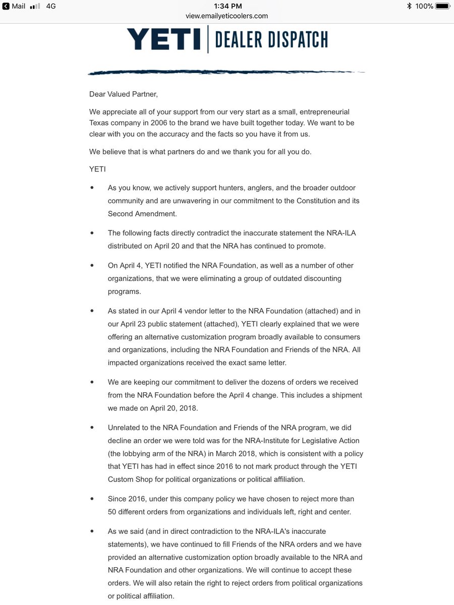 yeti political statements