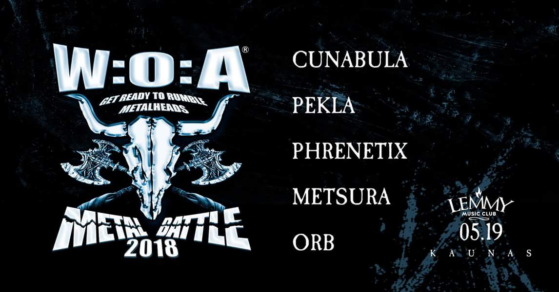 Looks like we're one of the five bands to make it into the finals of Wacken Metal Battle Lithuania. See you on 19 May at the awesome Lemmy Club and may the best band blah blah blah!
#WOA #wacken #wackenmetalbattle #lemmy #HEAVYMETAL #speedmetal #rocknroll #rapidez