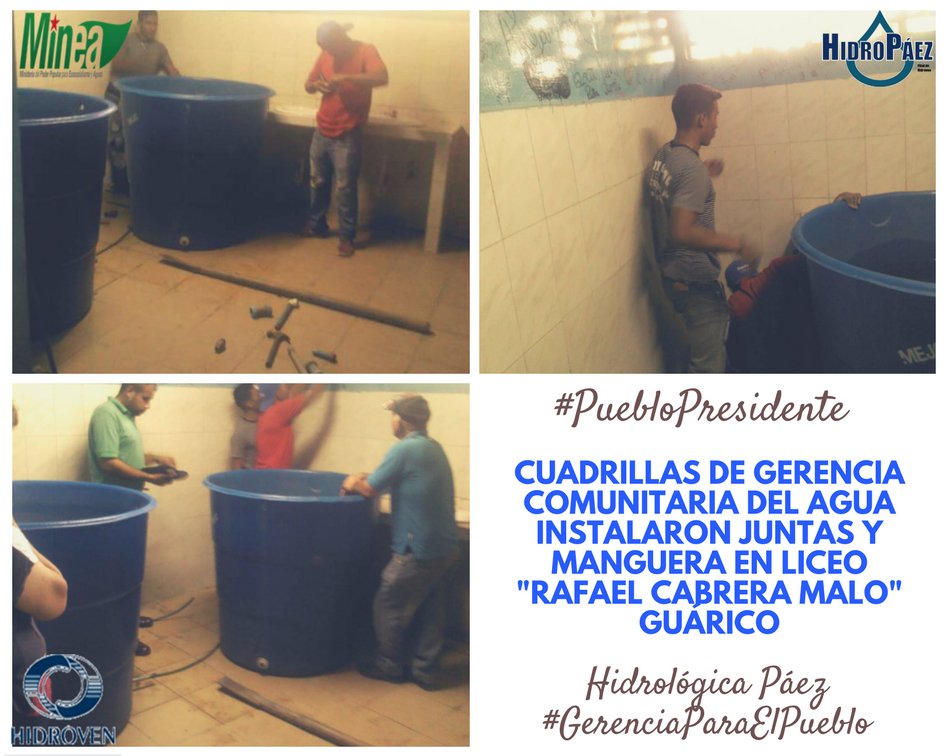 Hidropaezca's tweet photo. #Hidroinforma 📣Cuadrillas de Gerencia Comunitaria activos👉🏽 atendiendo solicitud de Liceo sanjuanero💦 #TrabajamosParaUsted #PuebloPresidente https://t.co/Jw4cfzwqY1