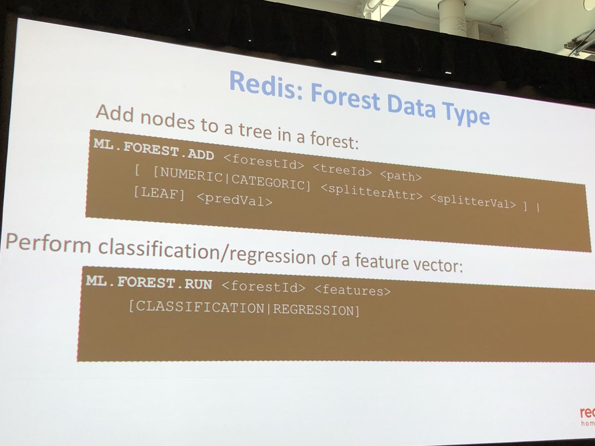 tmatyashovsky's tweet image. #RedisML can be used to potentially increase performance of #MachineLearning prediction flow and potentially decrease costs. #SparkML is supported since there are connectors to save #parquet models directly into #redis #redisconf @redisconf