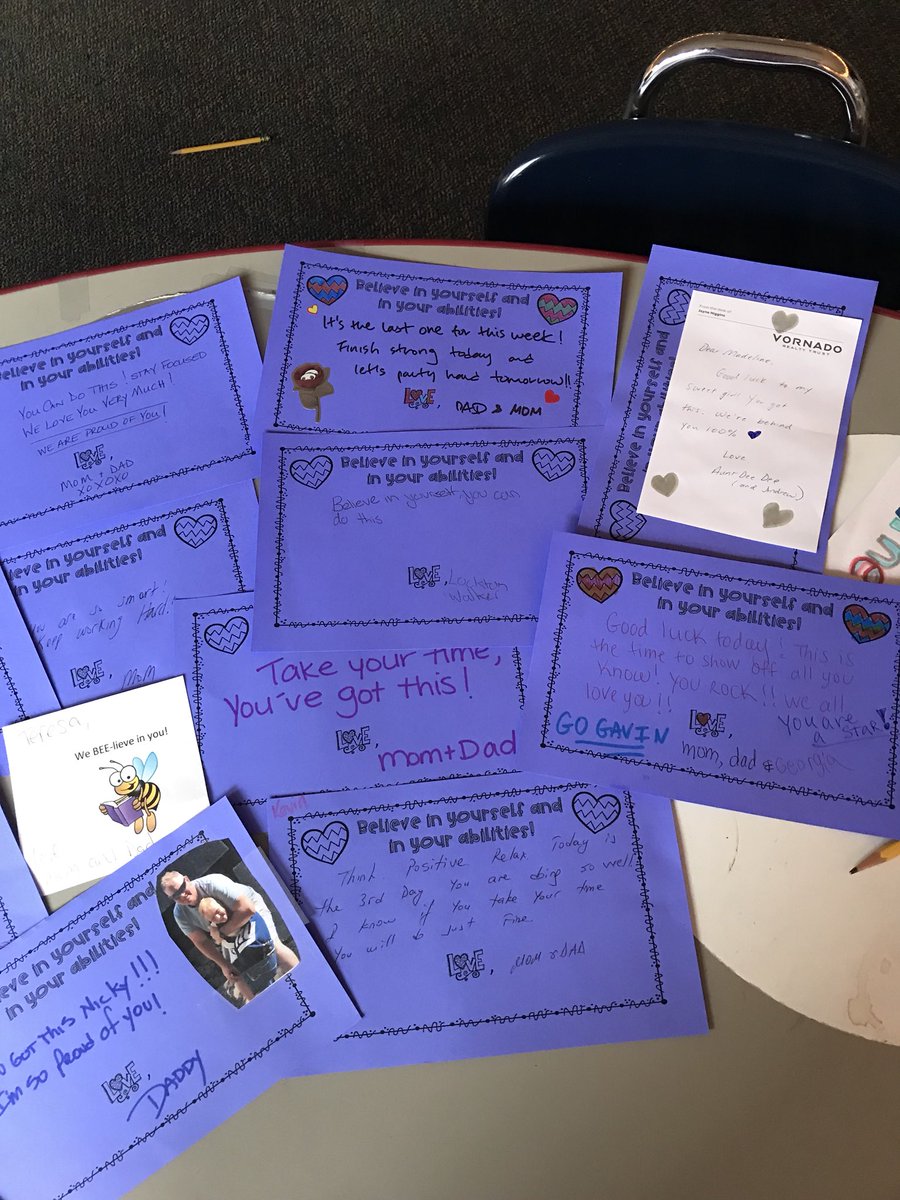 MsMoransClass3's tweet photo. Iβm so happy that 3-Mor parents and families really got behind this motivational letter thing! The kids love it! βDo you think our parents came in last night to leave these for us?β ππ#3MorTweets #fortheREkids #RooseveltPride #PARCCtesting https://t.co/MqjJXVCBXc