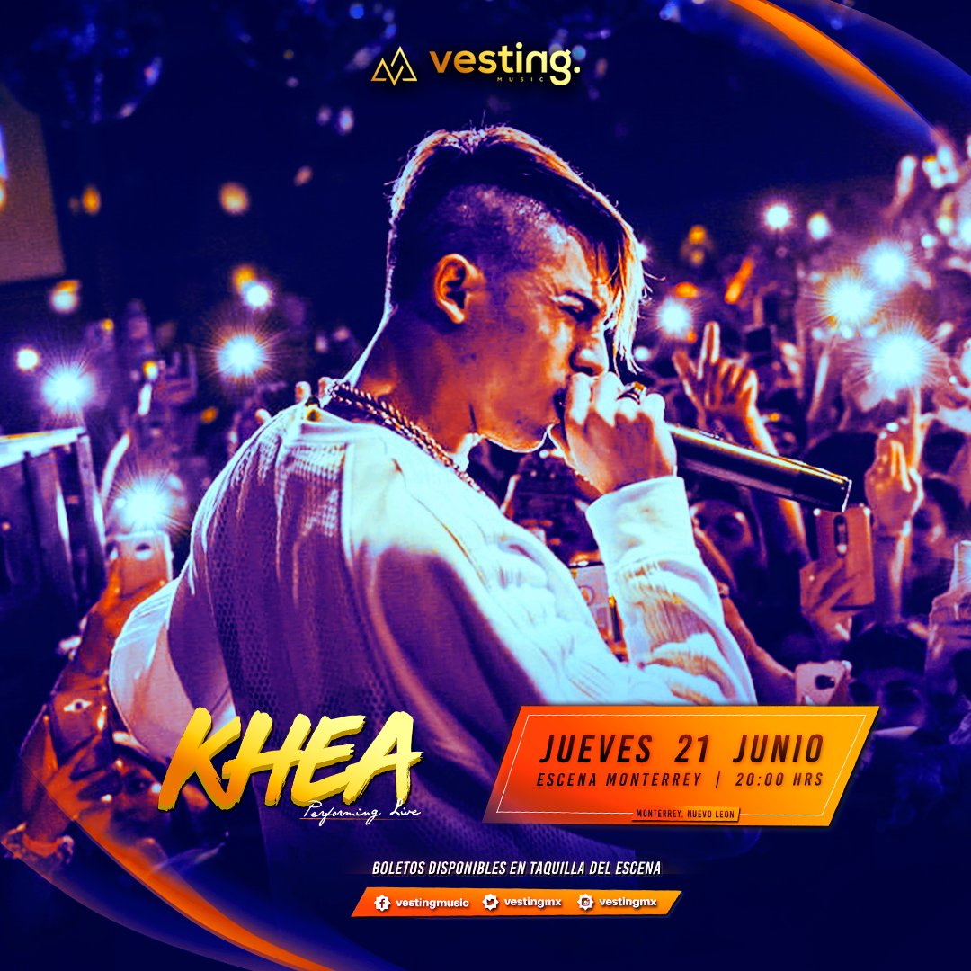 VestingMx's tweet photo. ¡#Monterrey estan listos! 😱 🔥 @kheayf Performing Live | @VestingMx🔥
@EscenaMonterrey 🏠 JUEVES 21 DE JUNIO 🗓 | 15 HRS. ⏰ https://t.co/nhw1W9acnq