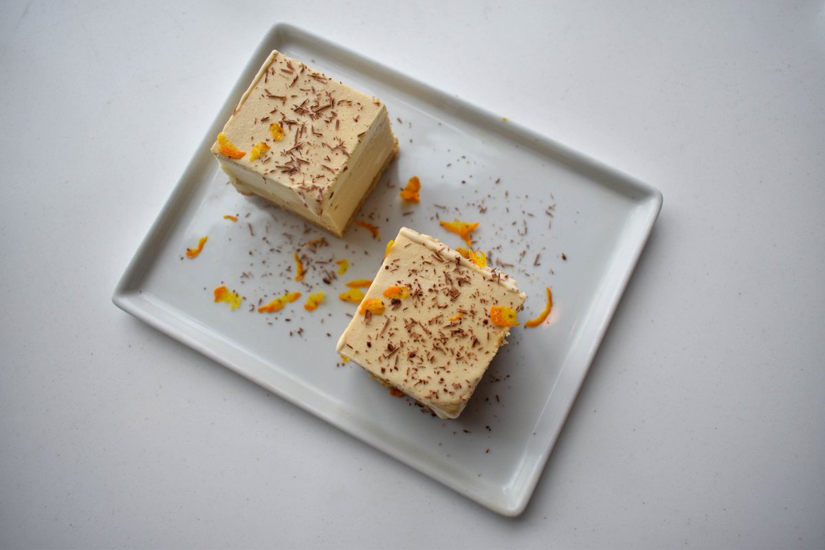 Warm weather calls for frozen Cuban bars. This new dessert is a take on cuban coffee with <a href="/cafeintegral/">Café Integral</a> espresso and sweetened condensed milk, garnished with orange zest on an almond flour tart.